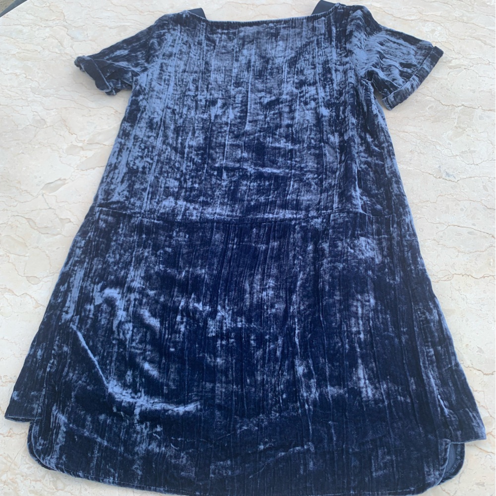 Anthropologie Floreat Crushed Velvet Mini Dress Size S pockets holiday party